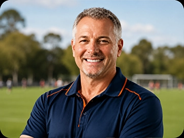 Club president on the field